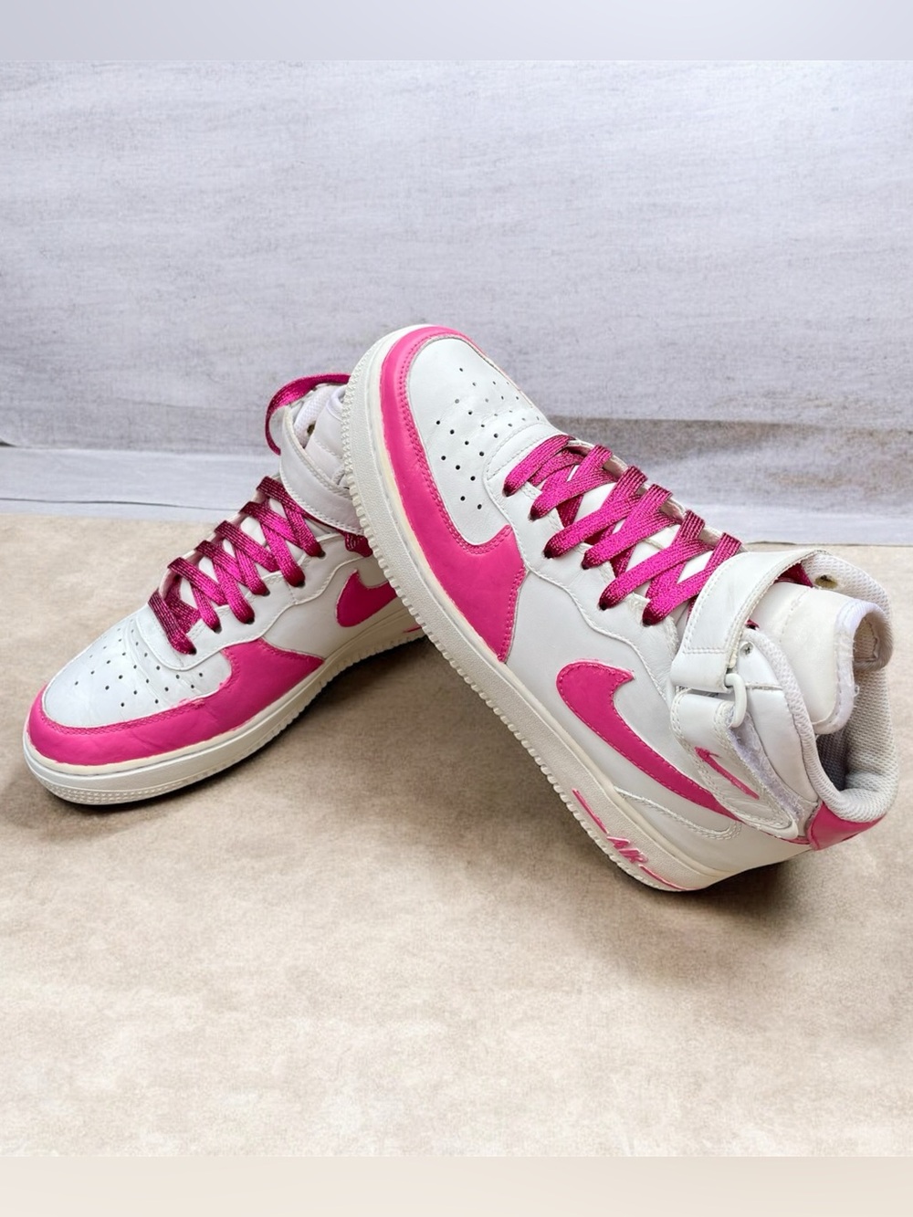 Nike Air Force 1 White Custom painted Pink Women’s Shoes US 9.5 EUR41 Authentic